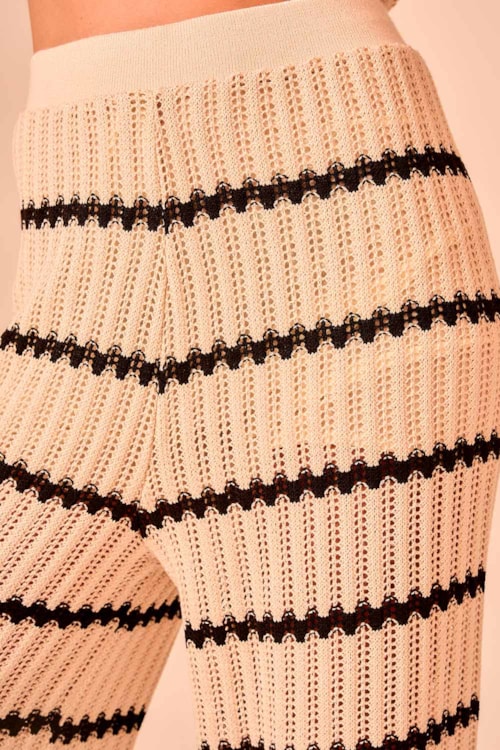 Calca Tricot Listras Areia - foto 3