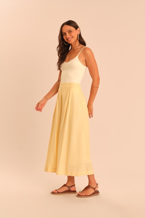 Calca Viscose Dunas Amarelo Suave - foto 3