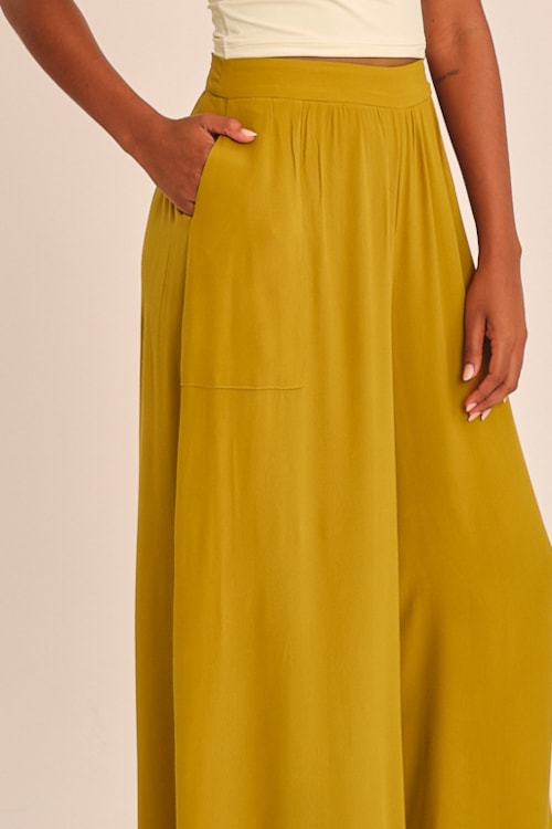 Calça Viscose Peach Amarelo Camelo - foto 4