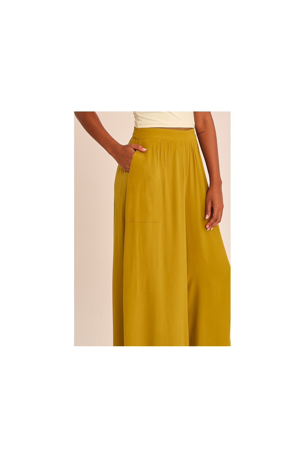 Calca Viscose Peach Amarelo Camelo
