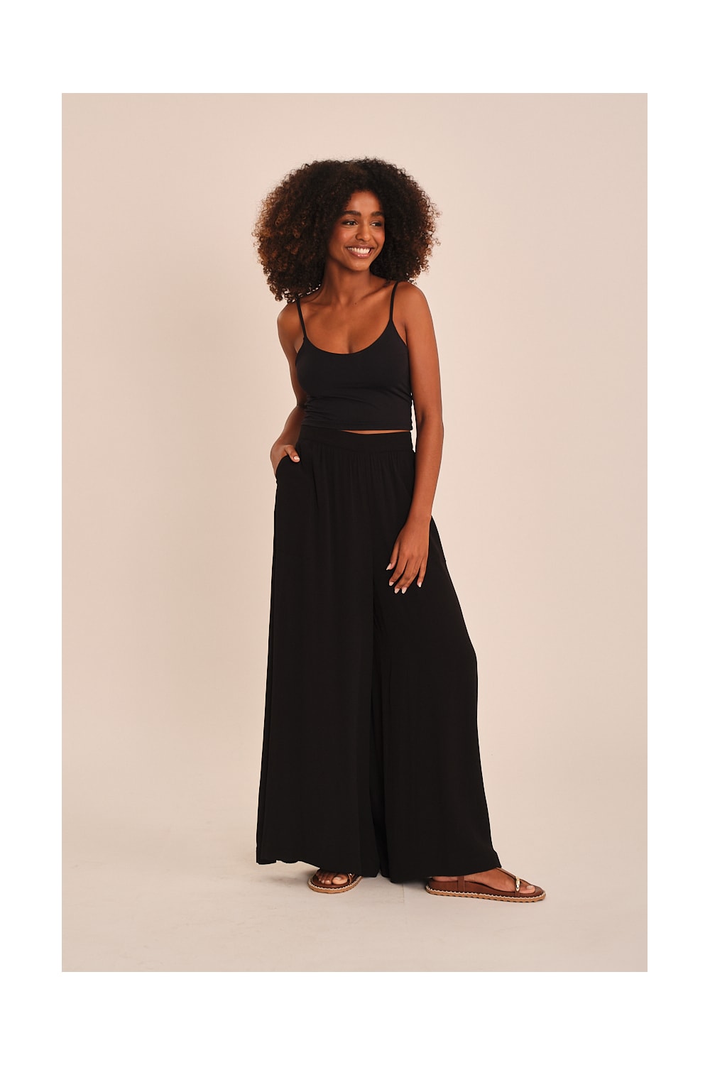 Calca Viscose Peach Preto