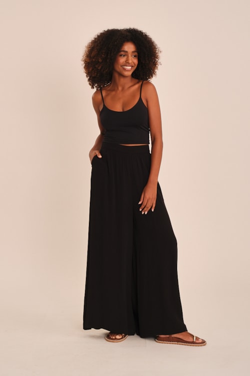 Calca Viscose Peach Preto - foto 1