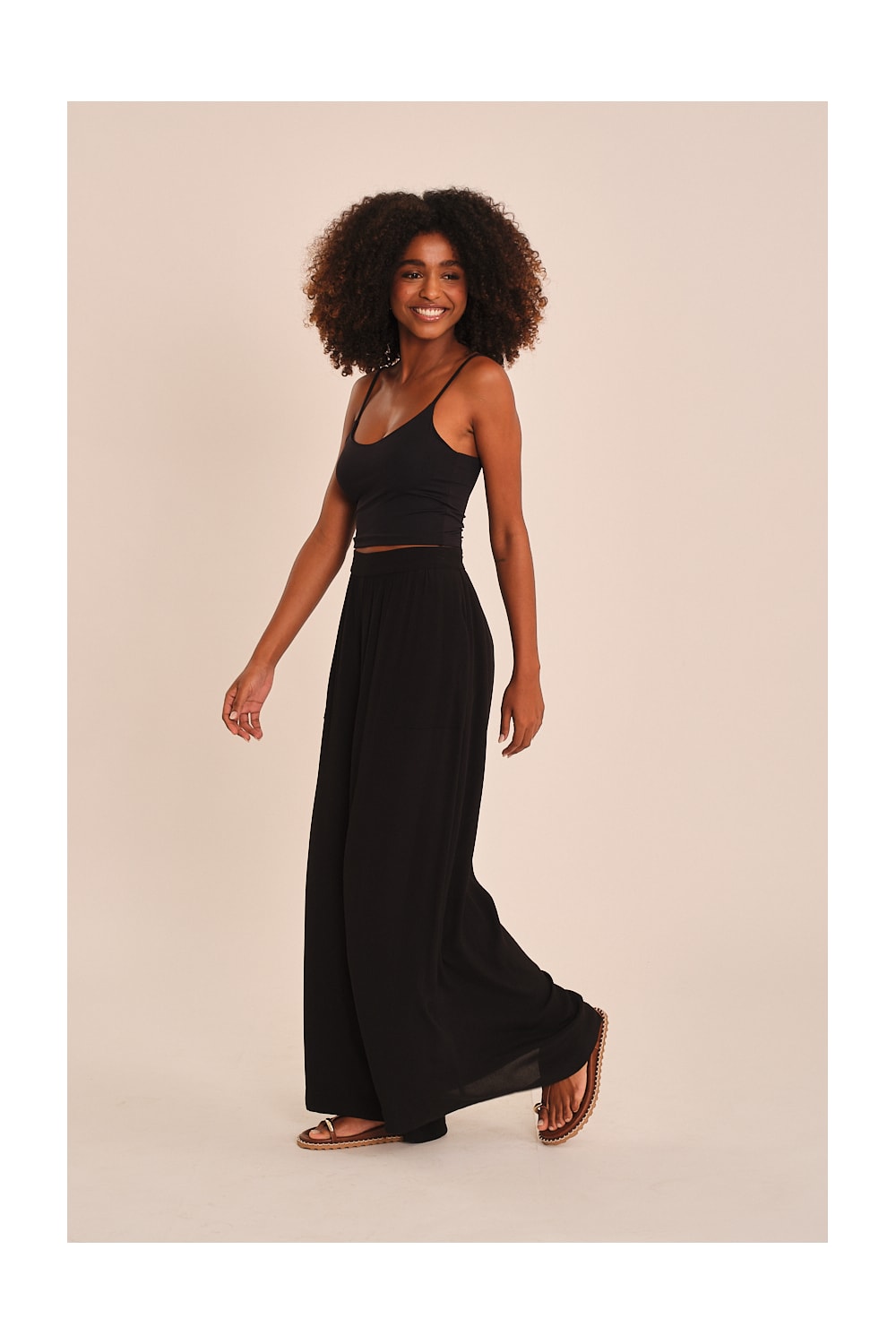 Calca Viscose Peach Preto
