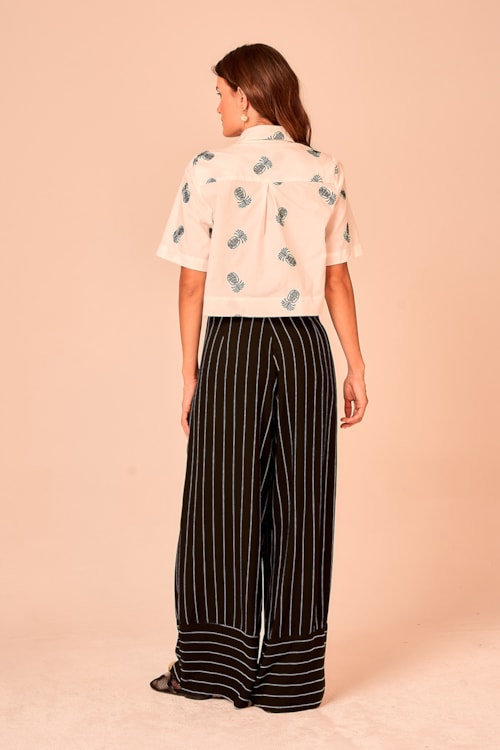 Camisa Bordado Abacaxi Off - foto 5