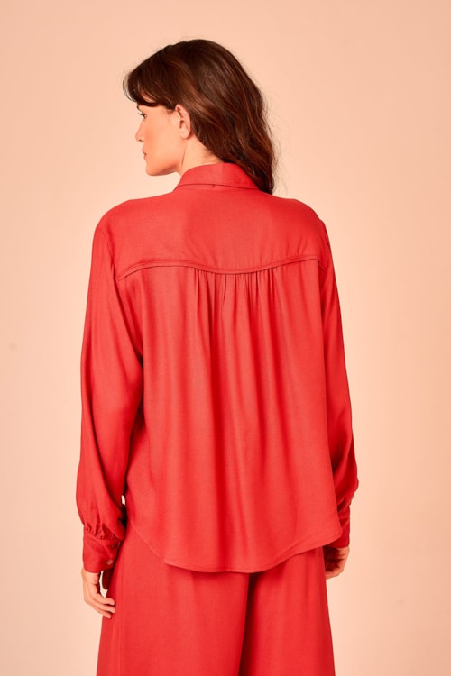 Camisa Capri Vermelho Rubi - foto 3