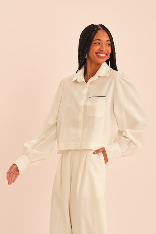 Camisa Cotton Detalhe Off - foto 5