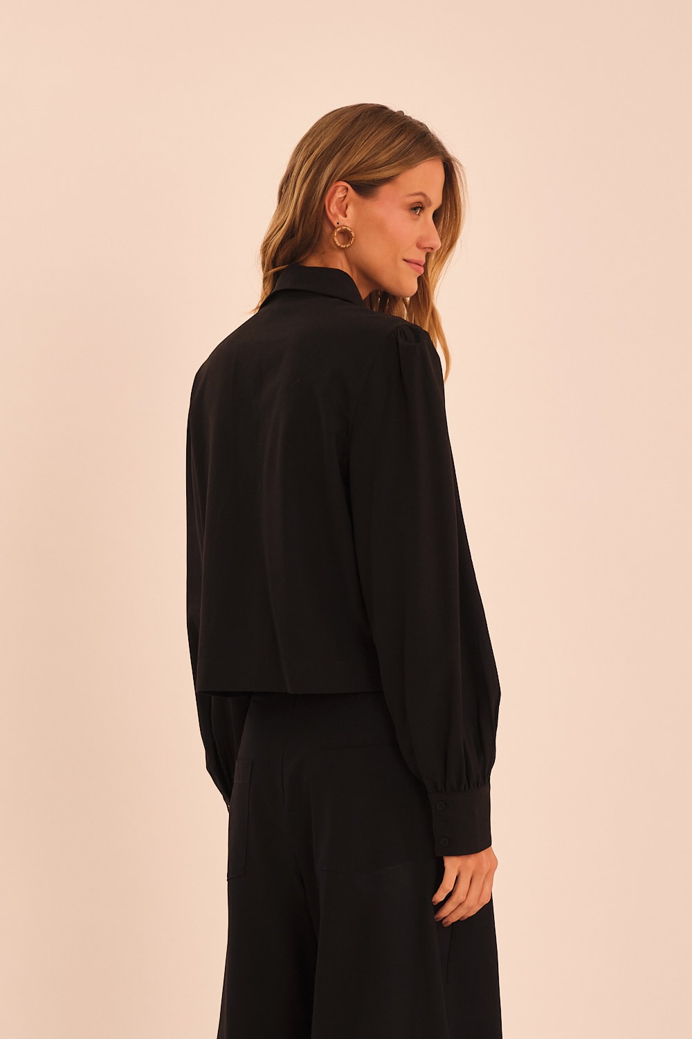 Camisa Cotton Detalhe Preto