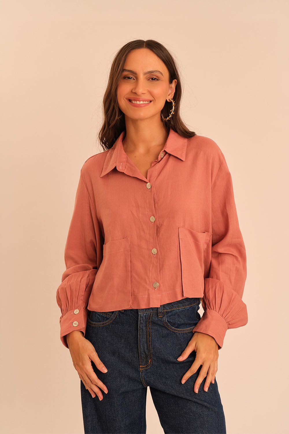 Camisa Delicadeza Rosa