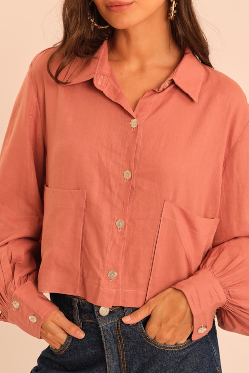 Camisa Delicadeza Rosa - foto 3
