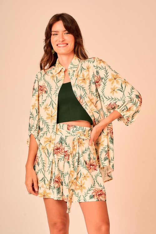 Camisa Floral Lotus Estampado - foto 3