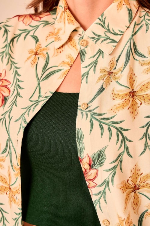 Camisa Floral Lotus Estampado - foto 5