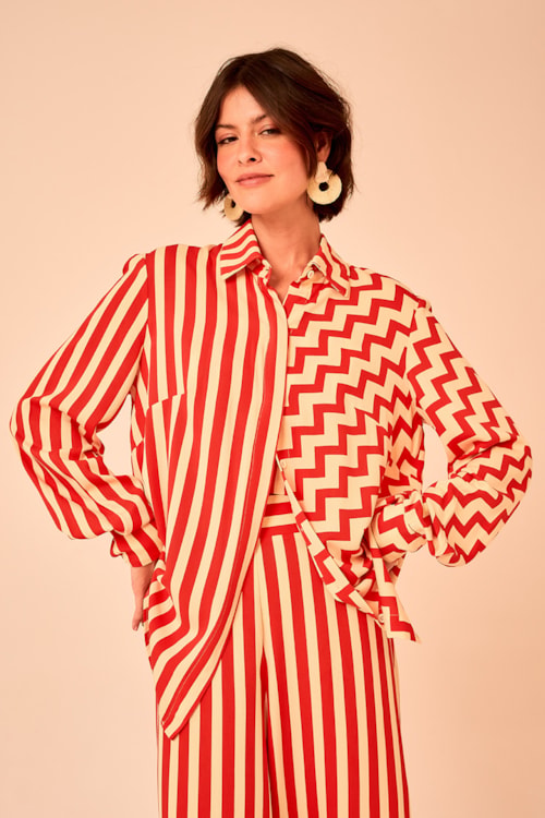 Camisa Geometric Estampado - foto 1