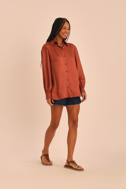 Camisa Haras Marrom Argila - foto 3