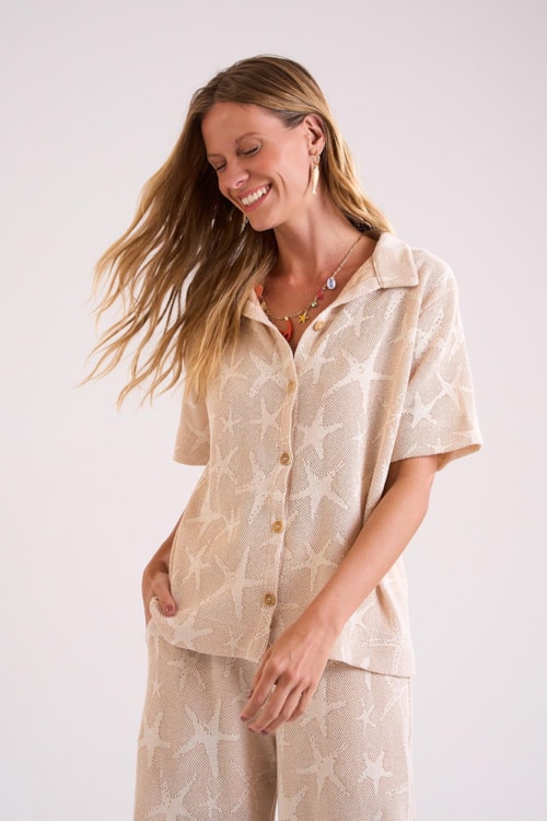Camisa Jacquard Marine Ouro - foto 4