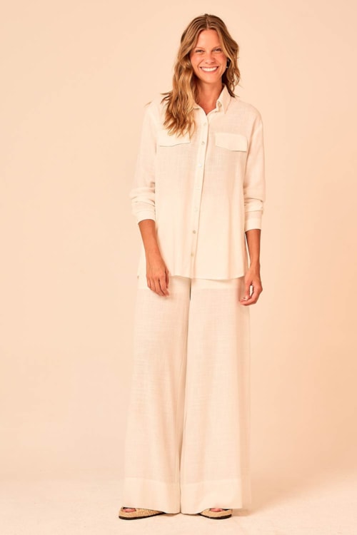 Camisa Linho Serena Off - foto 2