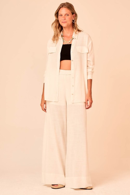 Camisa Linho Serena Off - foto 3