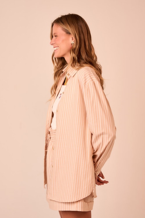 Camisa Listra Encanto Areia - foto 2