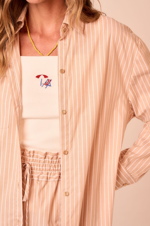 Camisa Listra Encanto Areia - foto 4