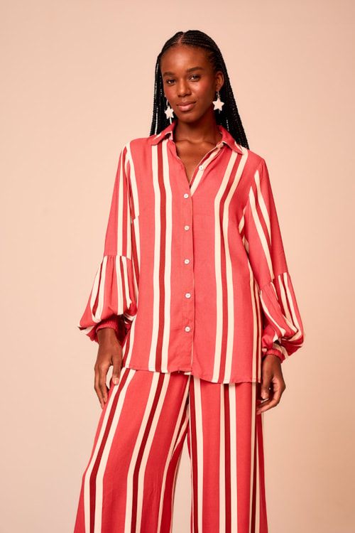 Camisa Listra Linen Estampado - foto 1