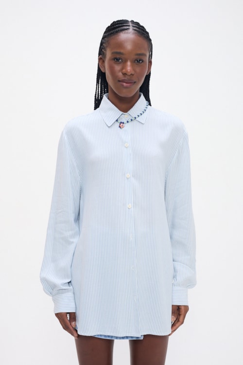 Camisa Listra Solar Azul Celeste - foto 1
