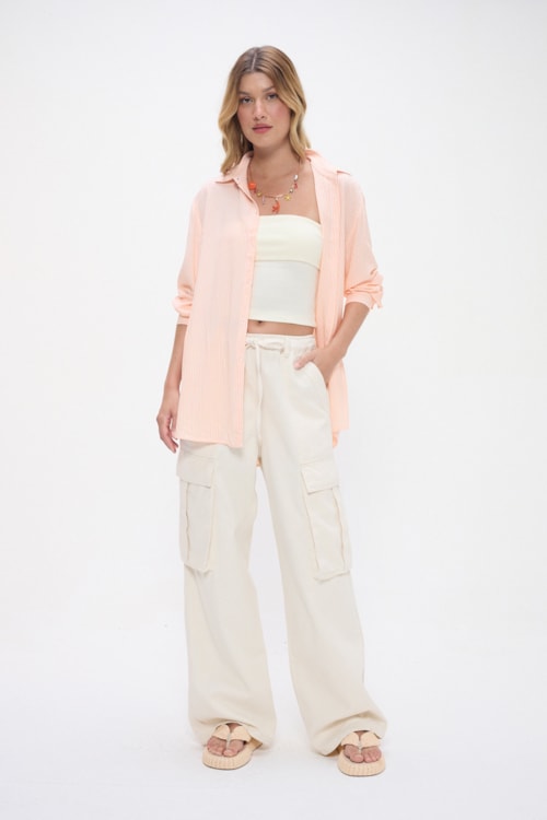 Camisa Listra Solar Laranja Verano - foto 4