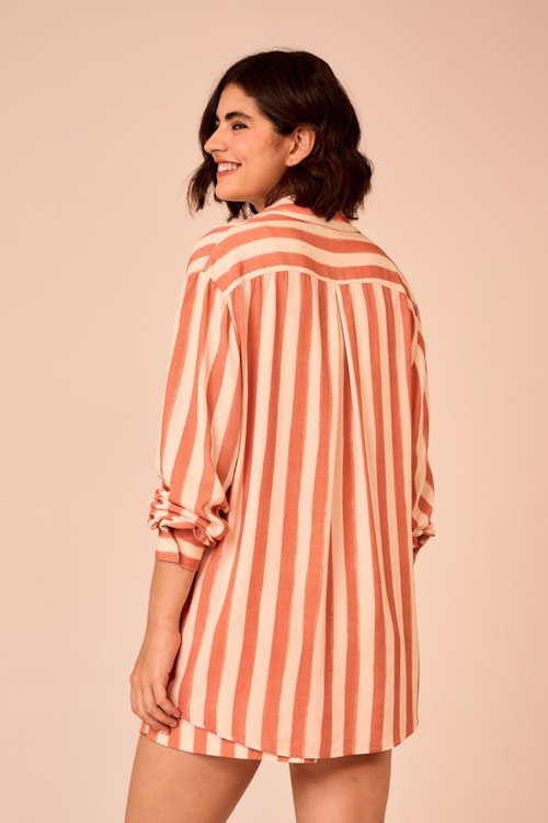 Camisa Listrado Aperol Estampado - foto 4