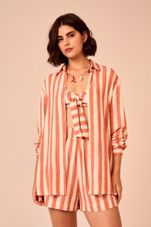 Camisa Listrado Aperol Estampado - foto 1