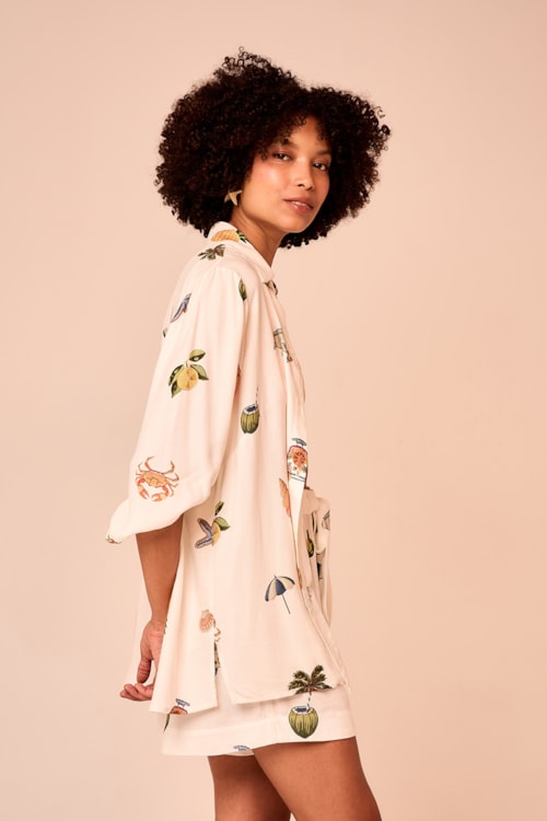 Camisa Mistura Boa Estampado - foto 2
