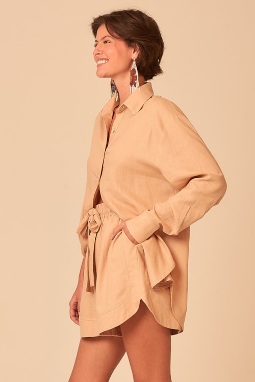 Camisa Natural Bege - foto 2