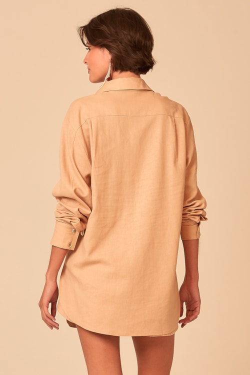 Camisa Natural Bege - foto 3