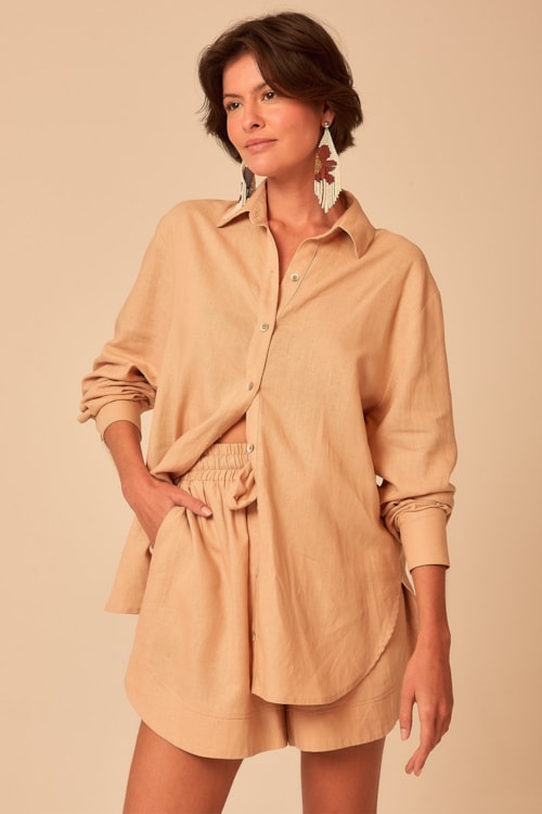 Camisa Natural Bege - foto 1