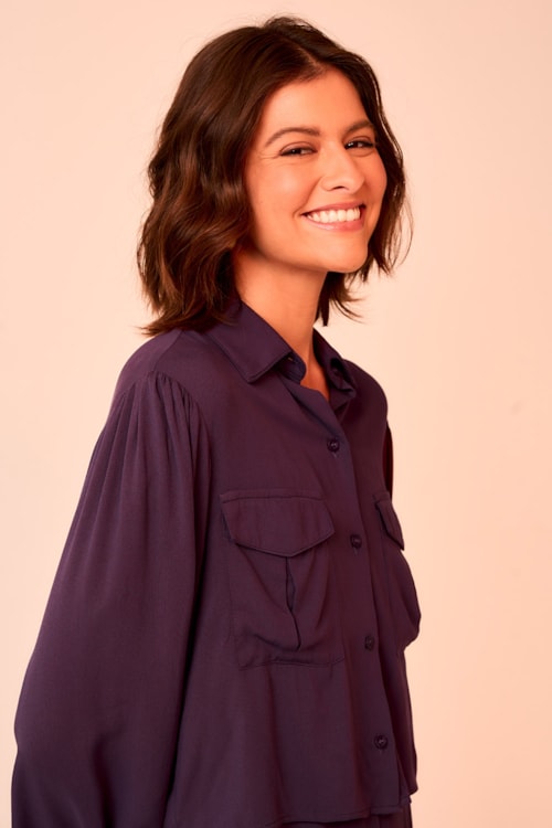 Camisa Orquidea Roxo Berinjela - foto 4
