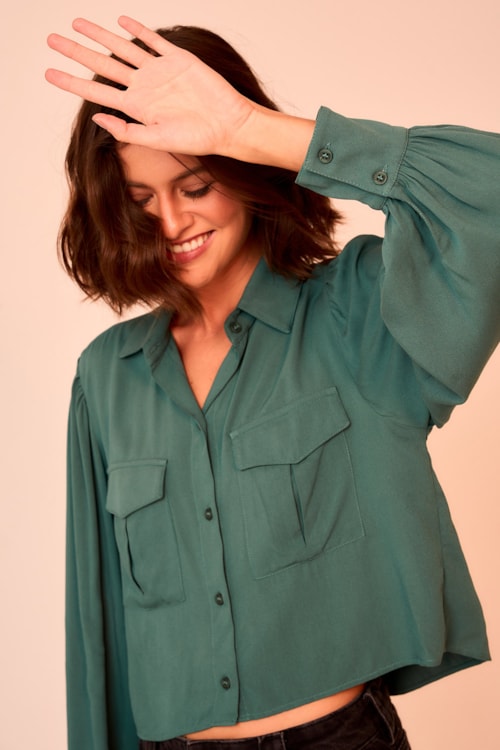 Camisa Orquidea Verde Selva - foto 4