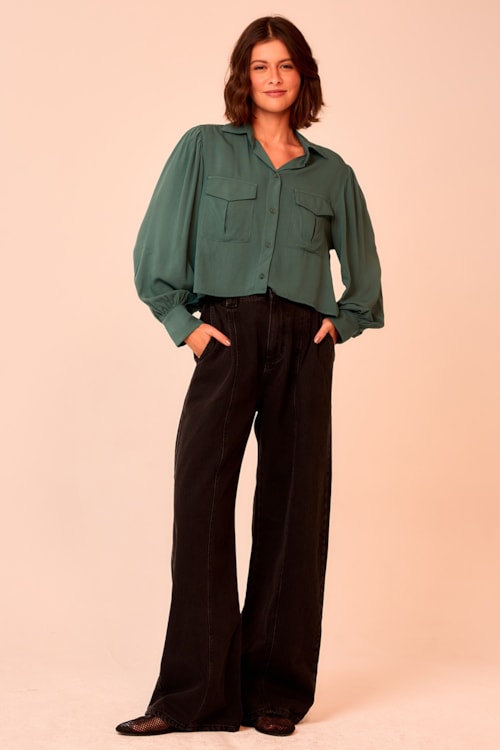 Camisa Orquidea Verde Selva - foto 1