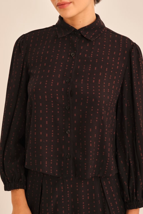 Camisa Poa Terra Estampado - foto 2