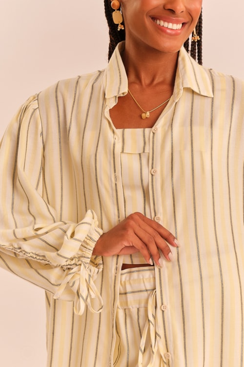 Camisa Rayon Blow Amarelo - foto 2