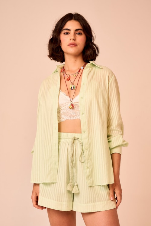 Camisa Shanti Verde Mint - foto 1