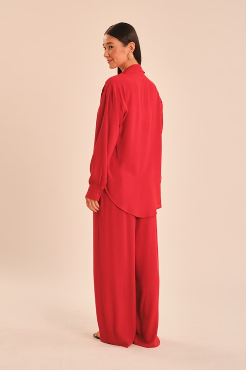 Camisa Tamara Vermelho Hibisco - foto 4