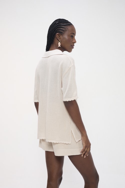 Camisa Tricot Sardine Perola - foto 2