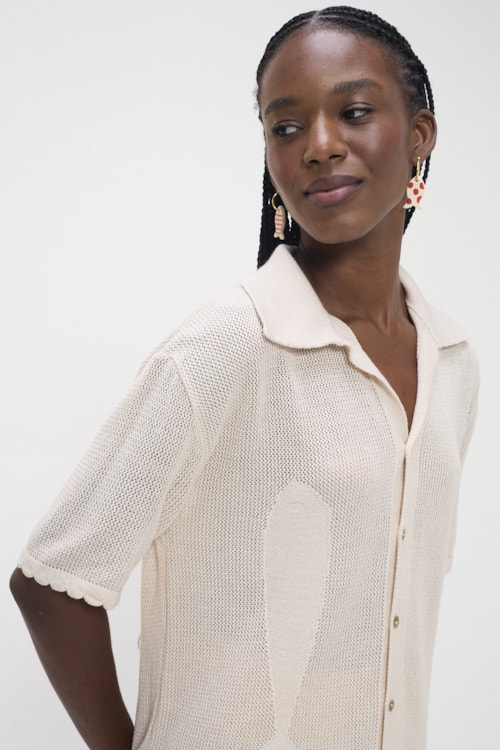 Camisa Tricot Sardine Perola - foto 3