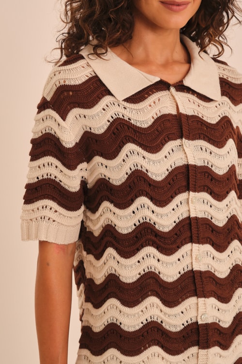 Camisa Tricot Textura Bicolor - foto 3