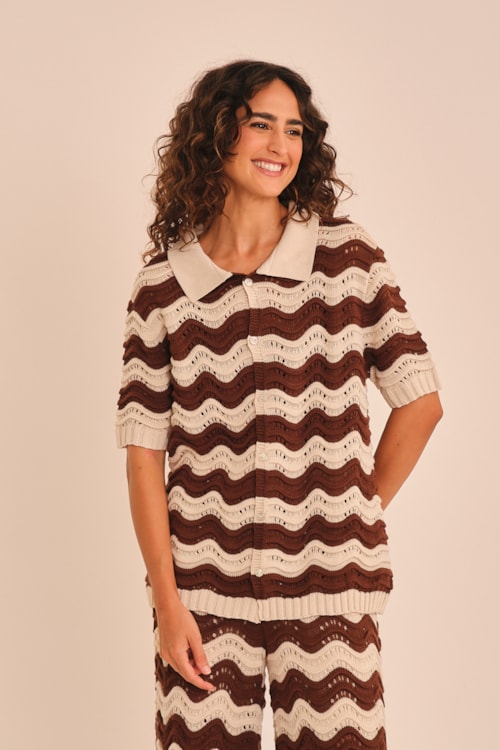 Camisa Tricot Textura Bicolor - foto 4