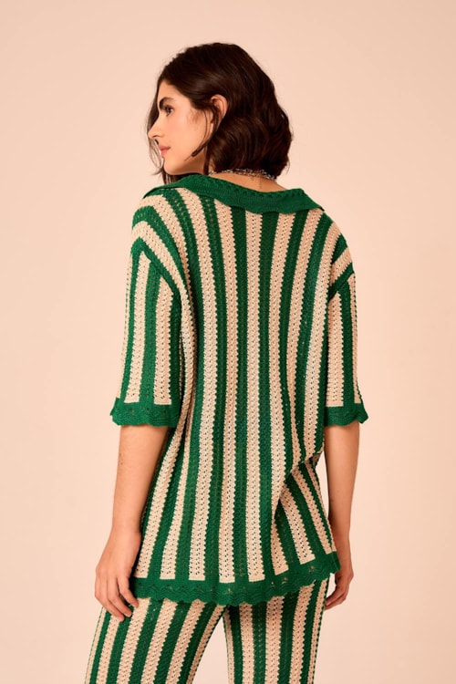 Camisa Tricot Veraneio Listrado - foto 4