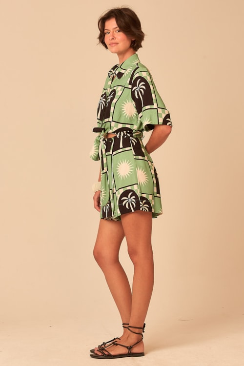 Camisa Tropical Tree Estampado - foto 2