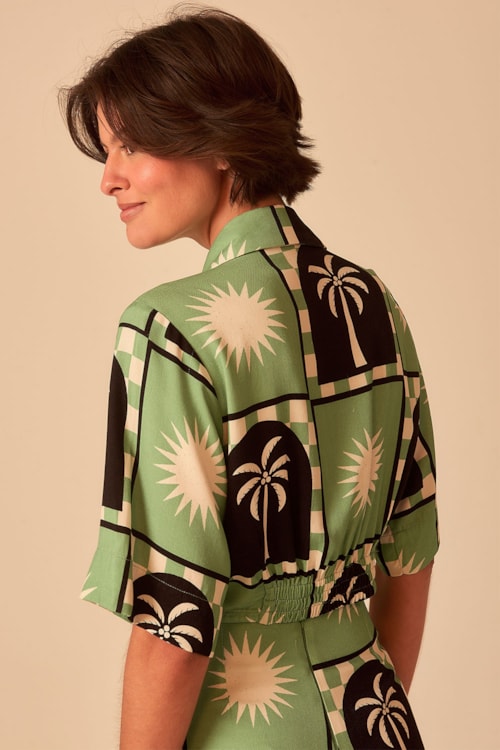 Camisa Tropical Tree Estampado - foto 4