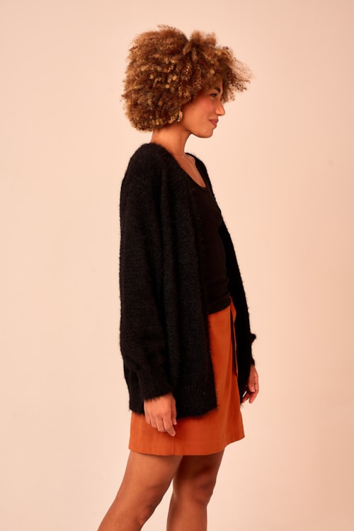 Cardigan Tricot Essencial Preto - foto 2