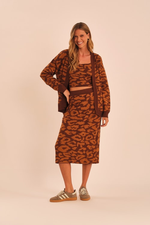 Casaco Jacquard Onca Estampado - foto 3