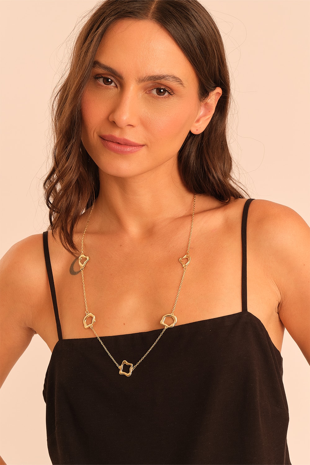 Colar Metal Bruma Dourado