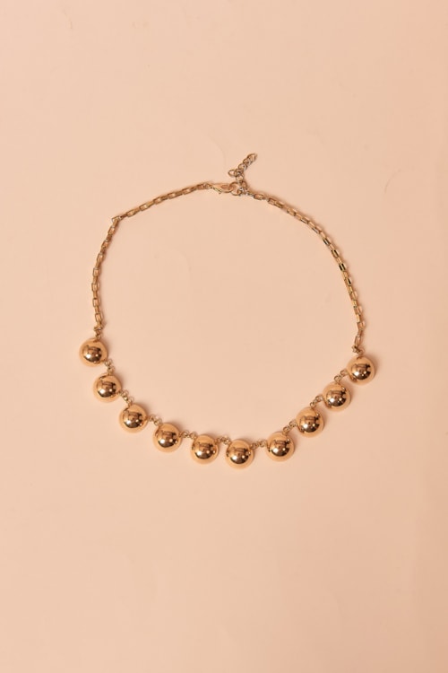 Colar Metal Crome Dourado Fosco - foto 1