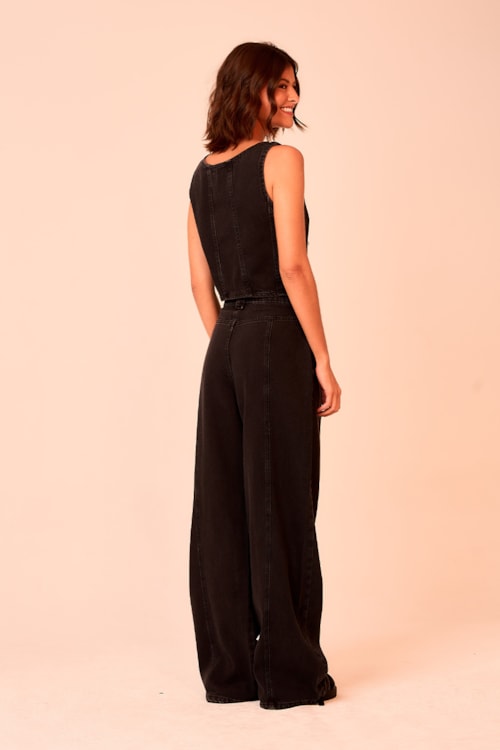 Colete Jeans Black Preto - foto 3